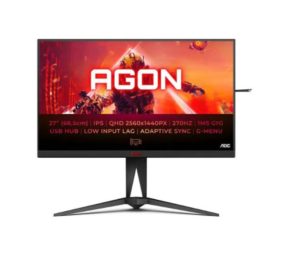 Monitor AOC Agon AG275QZEU 27''IPS2560x1440270Hz1ms GtGHDMIx2,DPx2,USBGsync,freesyncpivot' ( 'AG275QZEU' ) 