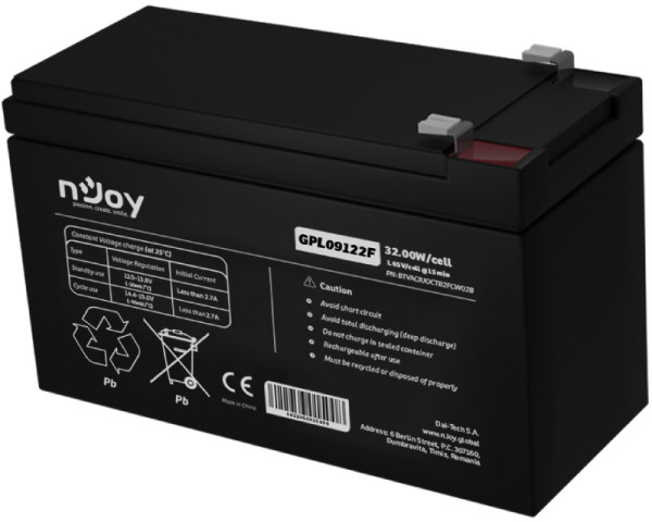 NJOY GPL09122F baterija za UPS 12V 9Ah (BTVACIUOCTB2FCW02B) 