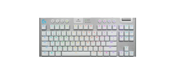 Logitech G PRO X TKL Rapid Gaming Keyboard, White, US